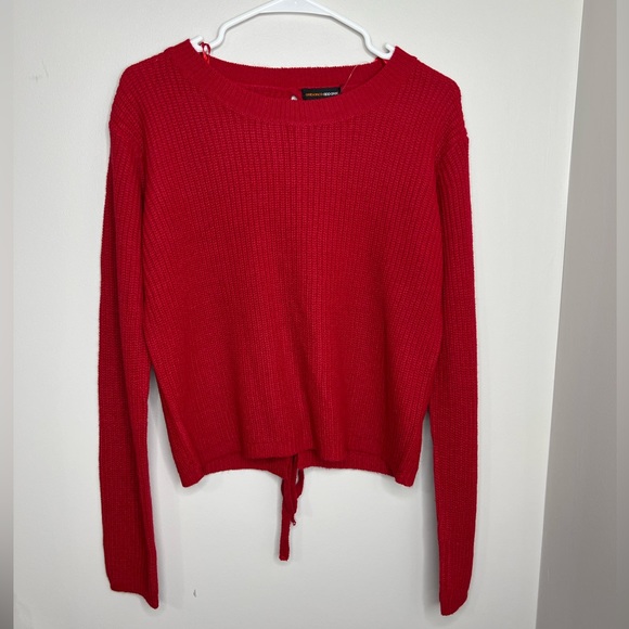 Ambiance Sweaters - Ambiance Apparel Lace up back, medium sweater. BRAND NEW WITH TAGS! Size medium.